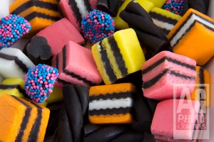 Licorice Allsorts close up